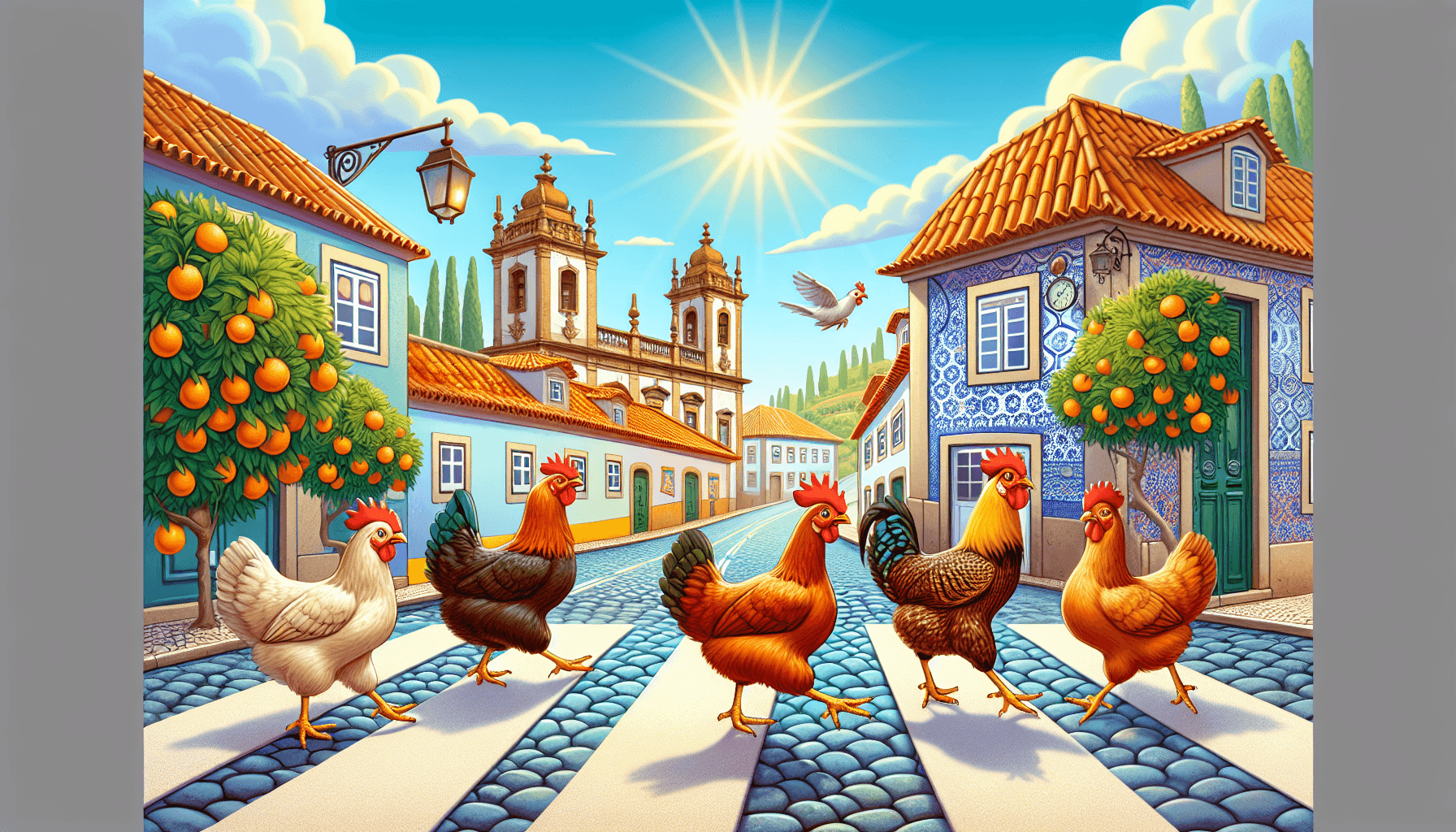 Aventura com galinhas em Portugal